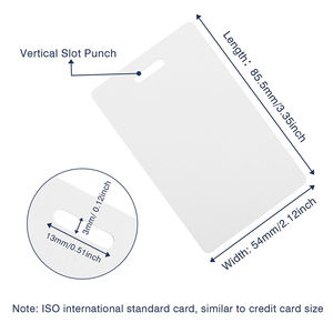 Tarjeta de Identificación de <span class=keywords><strong>PVC</strong></span> Impermeable Personalizada al por Mayor, Económica y de Alta Calidad para Uso en Hoteles, Tarjeta de Visita en Blanco para Eventos con Cordón - Product Image 2