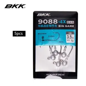 BKK Lead Head Hook 9088-4x-np-5.2g Reinforced Version Freshwater Seawater Hook Mandarin Fish Bass Big Game Hook