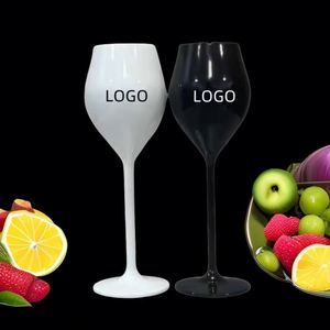 Verre à vin rouge personnalisé avec logo, verre à champagne en acrylique, gobelet en plastique réutilisable, flûtes à champagne en plastique - Product Image 1