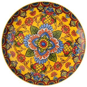 Plato de Porcelana Fina Bohemio Hecho a Mano con Diseño Floral Amarillo, Tazón Grande para Sopa, Vajilla Retro de Alta Calidad para Bodas, Venta al por Mayor - Product Image 5