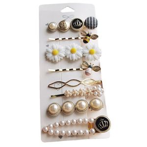 Sıcak satmak narin 8 adet/takım saç klipleri Trendy moda kadın zarar vermez saç inci tokalar kızlar için <span class=keywords><strong>Set</strong></span> saç aksesuarları - Product Image 6