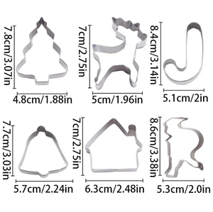 Vente chaude En Acier Inoxydable Père Noël Arbre De Noël DIY Gâteau Outils Moule À Biscuits pour La Fête De Noël Festival Cookie Cutter - Product Image 2