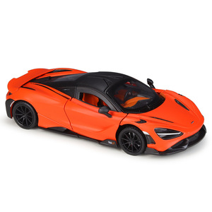 CCA Diecast Alloy 1:24 Mclaren <span class=keywords><strong>765LT</strong></span>, modelo de coche, luz de sonido, retroceso con puertas abiertas, modelo de coche coleccionable decorativo - Product Image 1