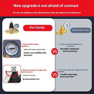 Wholesale Industrial-Grade Manual Brass Pressure Reducing Valve With Pressure <strong>Gauge</strong> Pressure Balance Valve for General Use - Product Image 6
