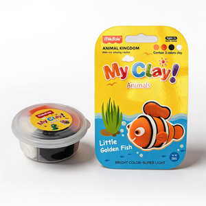 Kids DIY Craft ProjectsZoo Themed Air Dry Clay Set Super Light Non-Toxic <b>Modeling</b> Clay Kit With Animal Molds - Product Image 1