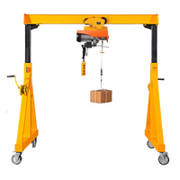 Mini-grue portative 5 tonnes avec palan électrique, moteur et commande au sol/à distance pour usage en construction