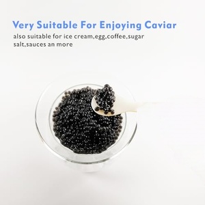 Cuillères à caviar miniatures élégantes en nacre naturelle avec logo personnalisé, 7cm, 8cm, 9cm - Product Image 2