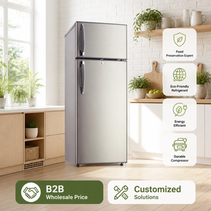 Réfrigérateurs à double porte avec congélateur supérieur, grande capacité, économie d'énergie, contrôle mécanique de la température, avec distributeur d'eau - Product Image 2