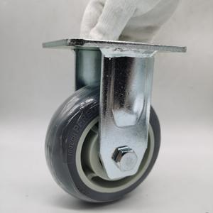 Roulettes robustes 4 pouces 5 pouces 6 pouces <span class=keywords><strong>8</strong></span> pouces Roues universelles silencieuses Roues directionnelles grises Frein universel Caoutchouc PU OEM - Product Image 3