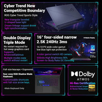 Ordinateur portable de jeu ROG Strix G16, processeur Core i9 13e génération, RTX 4060, ordinateur portable gamer 16 pouces 2,5K 240 Hz