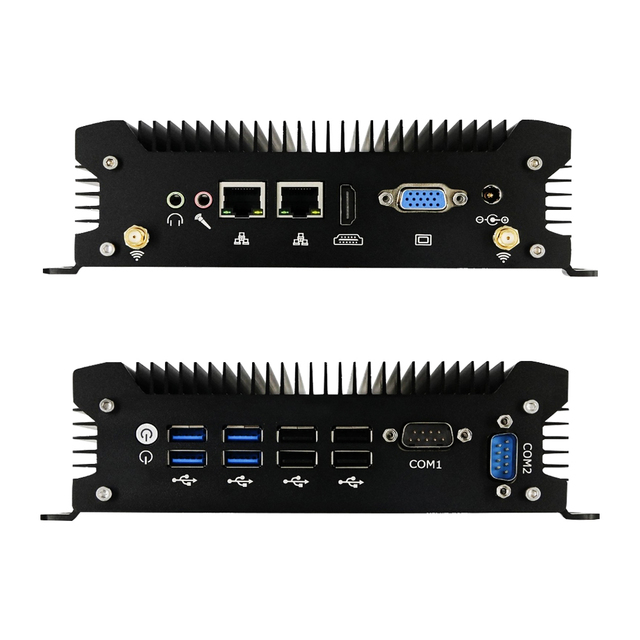 13Th Gen Core I5 1335U I7 1355U Industrial X86 Compact Box Mini PC 16GB DDR5 256GB SSD RJ45 LAN Fanless Dual COM Mini Computer
