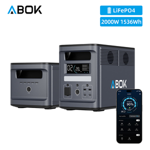 Generador Solar Portátil ABOK, Estación de Energía Solar de 1500W 1800W 2000W, LiFePO4, Carga Dual para Casa y Autocaravana - Product Image 1