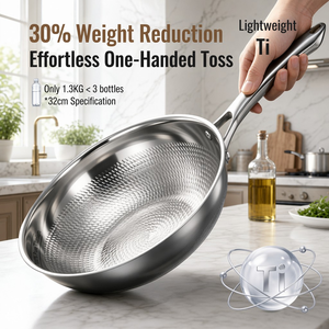 Set di Pentole da Cucina OEM Antiaderenti in Titanio con Manico in Acciaio Triplo, Compatibili con Induzione, con Coperchio in Vetro - Product Image 3