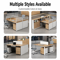 Bureau de direction moderne en bois avec tiroirs, bureau informatique avec pieds en métal pour le bureau à domicile, mobilier de direction