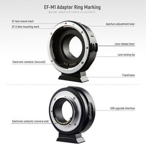 Adaptateur d'objectif Viltrox EF-M1 M4TF avec mise au point automatique pour objectifs Canon EF EF-S vers appareils photo M4/3 GH5 GH4 GX85 <span class=keywords><strong>Olympus</strong></span> E-M5 II E-<span class=keywords><strong>M10</strong></span> III BMCC - Product Image 5