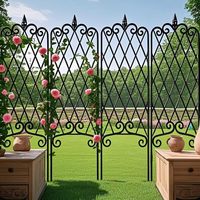Clôture de jardin en métal inoxydable pour plantes grimpantes, roses et clématites, décorative pour cours hautes