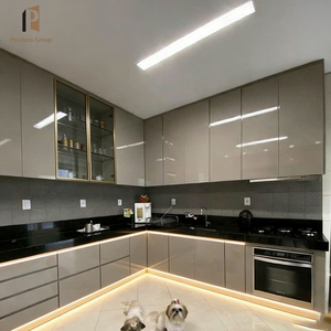 Juego de Muebles de Cocina de PVC Impermeables Modernos de Alta Gama para Apartamentos de Alquiler, con Diseño Modular de Lujo Incluido - Product Image 3