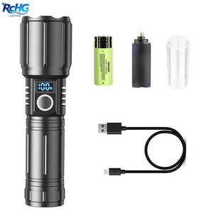 मल्टी-फंक्शन एलईडी यूएसबी पोर्टेबल डिजिटल पावर डिस्प्ले 5-मोड अल्युन्यूमैटॉर्च लाइट - Product Image 1