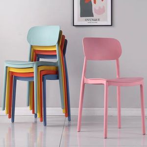 Sillas Apilables de Plástico Modernas y Duraderas para Comedor, Exteriores, Hotel, Hogar, Sala de Estar, Cocina, Entrada, Hospital, Parque - Product Image 3