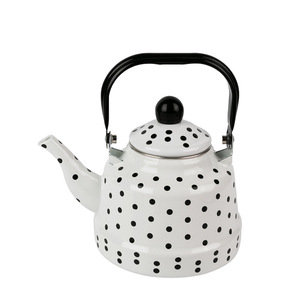 Bouilloire en émail 2,5 L moderne avec motif floral, compatible cuisinière, écologique pour la maison - Product Image 4