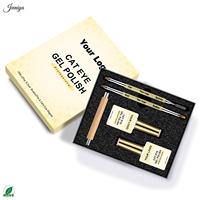 Lot de vernis gel effet œil de chat pailleté en gros avec 2 pinceaux à double embout et 1 outil magnétique pour manucure en salon