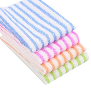 Serviettes <span class=keywords><strong>de</strong></span> <span class=keywords><strong>cuisine</strong></span> rayées à bandes unies en microfibre pour le nettoyage quotidien, exportables, vendues au détail - Product Image 1