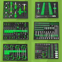 Ensemble d'outils OEM robustes en acier inoxydable, 258 pièces, avec chariot à outils à 7 tiroirs pour le rangement