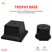Trophée à bas prix trophée de base en plastique noir pièce multi-tailles peut choisir