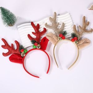 Factory Children's Christmas Cloth <b>Dress</b> Headband with Buckle Spring Design Customized Fashionable Zhejiang Party Decorations - Product Image 1
