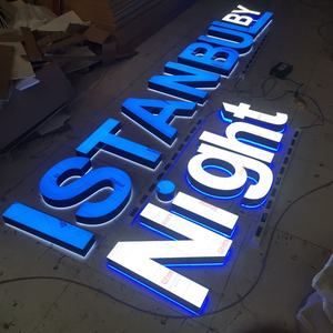 Panneau à lettres LED personnalisées rétroéclairé, grand panneau LED pour publicité extérieure, enseignes LED 3D - Product Image 1