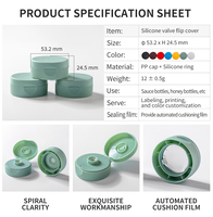 Bouchon à vis personnalisé en PP de qualité alimentaire 38-400 avec distributeur de sauce à clapet et valve en silicone, pour bouteilles en plastique