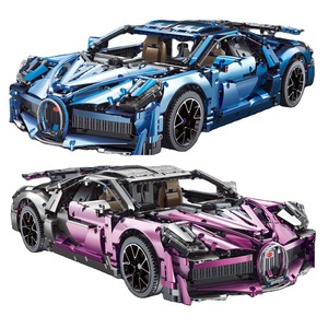 Bloques de Construcción de Superauto Electrochapado T5004 1:8, Modelo de Auto Deportivo <span class=keywords><strong>Bugatti</strong></span> de Alta Precisión, Juguete de Auto de Carreras MOC para Ensamblar - Product Image 1