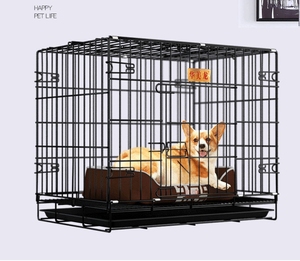 กรงสัตว์เลี้ยงสุนัขแบบพับได้ทำจากสแตนเลสหนา - Product Image 2