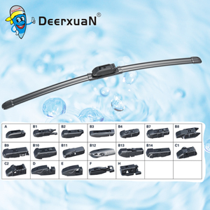 ใบปัดน้ำฝนแบบแบน S169 สำหรับรถยนต์ ใบปัดน้ำฝนกระจกหน้ารถ แบบอเนกประสงค์ ซิลิโคนสีดำ - Product Image 2