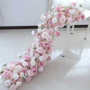 Parete di Fiori Artificiali di Alta Qualità con Rose <span class=keywords><strong>Rosa</strong></span> <span class=keywords><strong>per</strong></span> Matrimoni ed Eventi di Laurea - Tessuto in Seta Sintetica Personalizzabile in Dimensioni e Colore - Product Image 3