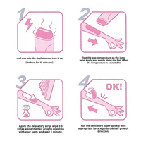 Easy-To-Use Portable Roll-On Wax Warmer Cartridge Depilator with Protective Cap for Full-Body Painless Hair Removal