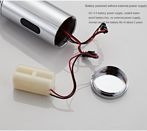 مستشعر مثبت على الحائط بدون لمس حوض نحاسي غسيل يدوي صنبور حوض تجاري موفر للمياه صنبور بمستشعر آلي - Product Image 3