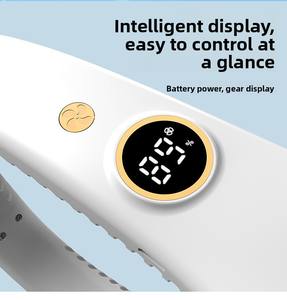 2025 <span class=keywords><strong>ventilateur</strong></span> de cou suspendu sans fil USB charge Portable paresseux affichage numérique sport pliant Mini <span class=keywords><strong>ventilateur</strong></span> électrique - Product Image 3