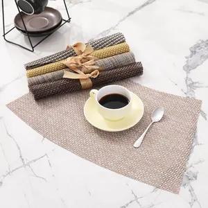 Silicone Placemat for Dinning Table Luxury Lace Flower Table Mat Round  Place Mat Heat Resistant Coffee Coaster Tableware Pad
