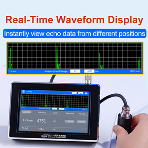 เครื่องวัดความหนาอัลตราโซนิกโลหะผสม Linshang LS216 วัดความหนาของวัสดุเคลือบหลายชั้น ความละเอียด 1 ม. วัดแบบเรียลไทม์ - Product Image 6