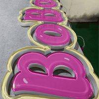 Lettres en acrylique LED colorées personnalisées, logo lumineux pour la décoration de boulangerie, glacier et café