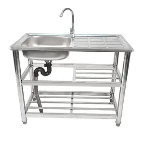 Edelstahl Freistehende Outdoor Deep Sink Küchen spüle Garten Waschbecken