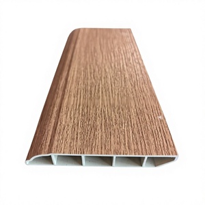 Plinthe en PVC/SPC à effet bois, ligne décorative pour sol, accessoire de sol, lignes décoratives imperméables et durables H80MM - Product Image 1