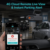 Caméra embarquée JARVIS 4G avec application, vision à distance, enregistrement en boucle, GPS, vision nocturne, 4K, WiFi, stockage cloud, alerte anti-collision, double objectif