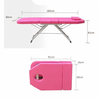 Fauteuil de massage pliable et réglable avec trou pour le visage, lit de spa portable pour salon de beauté et usage en tatouage