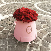 Valentinstag Zylinder Doppels chicht Blumen sträuße Schokolade Geschenk box Mutter runde Blumen kasten mit Schublade