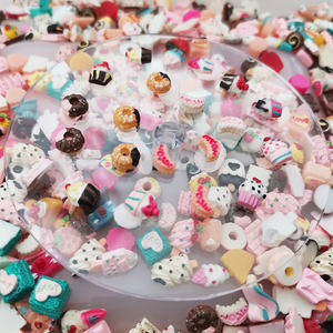 30 pcs/sac 3D DIY Cartoon Nail Art Décorations Résine Cupcake Ice Cream Moon Sticker-Accessoires de style populaire en plastique Slime - Product Image 4