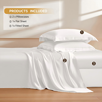 Parure de lit en soie de mûrier personnalisée, draps, housses de couette confortables et plus douces, parure de lit, respectueuse de la peau pour les peaux sensibles