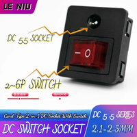 Avec interrupteur Led 12V alimentation AC/DC/femelle/prise/prise/prise/adaptateur/connecteur