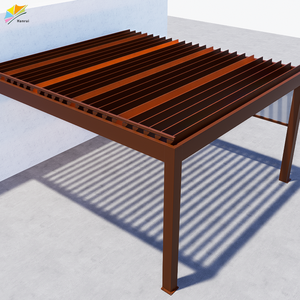 Montage mural sur mesure 3x4 3x5 4x4 <span class=keywords><strong>5x4</strong></span> 6x4 fixé à la maison <span class=keywords><strong>Pergola</strong></span> de jardin murale en aluminium bioclimatique à 2 montants - Product Image 6